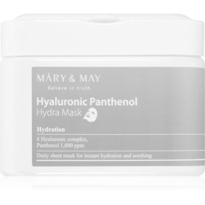 MARY & MAY Hyaluronic Panthenol Hydra Mask sada plátýnkových masek pro intenzivní hydrataci pleti 30 ks - parfo.cz