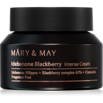 MARY & MAY Idebenone + Blackberry Complex Intensive Total Care Cream rozjasňující hydratační krém s protivráskovým účinkem 70 g - parfo.cz