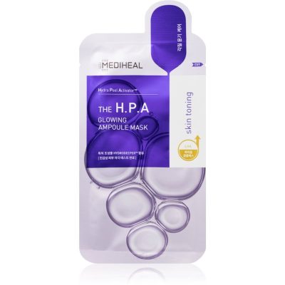 MEDIHEAL Ampoule Mask The H.P.A plátýnková maska pro rozjasnění a vyhlazení pleti 20 ml - parfo.cz