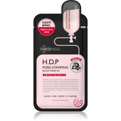 MEDIHEAL Black Mask H.D.P Pore-Stamping plátýnková maska pro stažení pórů 25 ml - parfo.cz