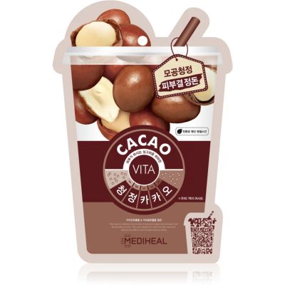 MEDIHEAL Vita Mask Cacao plátýnková maska pro stažení pórů a matný vzhled pleti 20 ml - parfo.cz