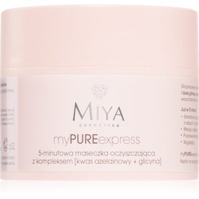 MIYA Cosmetics myPUREexpress čisticí maska pro redukci kožního mazu a minimalizaci pórů 50 g - parfo.cz