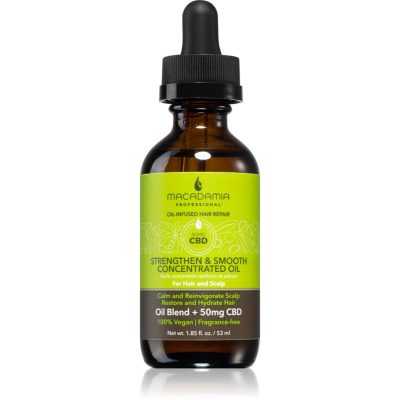 Macadamia Natural Oil Strengthen & Smooth regenerační olej s detoxikačním účinkem pro pokožku a kořínky vlasů 53 ml - parfo.cz
