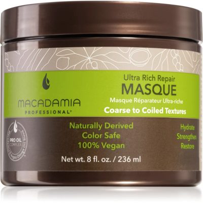Macadamia Natural Oil Ultra Rich Repair hloubkově regenerační maska pro poškozené vlasy 236 ml - parfo.cz
