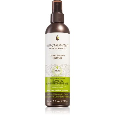 Macadamia Natural Oil Weightless Repair hydratační mlha pro nepoddajné a krepatějící se vlasy 236 ml - parfo.cz