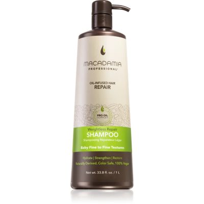 Macadamia Natural Oil Weightless Repair lehký hydratační šampon pro všechny typy vlasů 1000 ml - parfo.cz