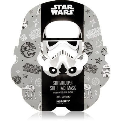Mad Beauty Star Wars Storm Trooper hydratační plátýnková maska s výtažkem zeleného čaje 25 ml - parfo.cz
