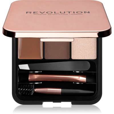 Makeup Revolution Brow Sculpt Kit sada pro dokonalé obočí odstín Medium 2.2 g - parfo.cz