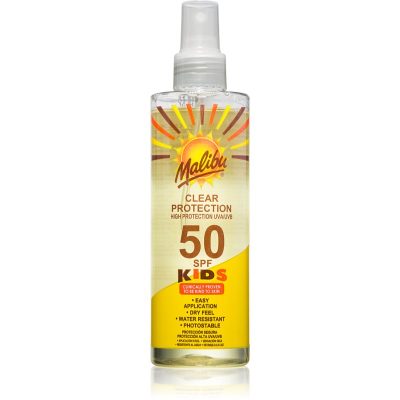 Malibu Clear Protection ochranný sprej SPF 50 pro děti 250 ml - parfo.cz