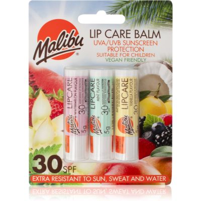 Malibu Lip Care Balm balzám na rty SPF 30 3x5 g - parfo.cz