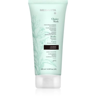 Medavita Choice Liquorice vyživující maska pro barvené vlasy 200 ml - parfo.cz