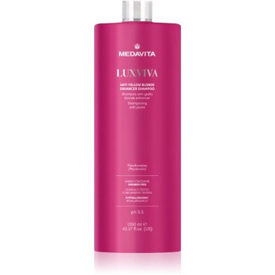Medavita LUXVIVA Anti-Yellow Shampoo šampon pro ochranu barvy blond vlasů 1250 ml - parfo.cz