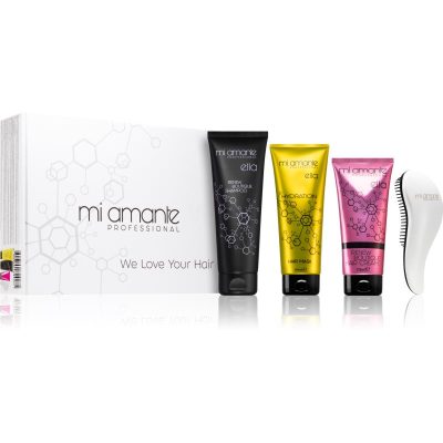 Mi Amante Professional Glamour Keratin Set dárková sada pro lesk a hebkost vlasů 4 ks - parfo.cz