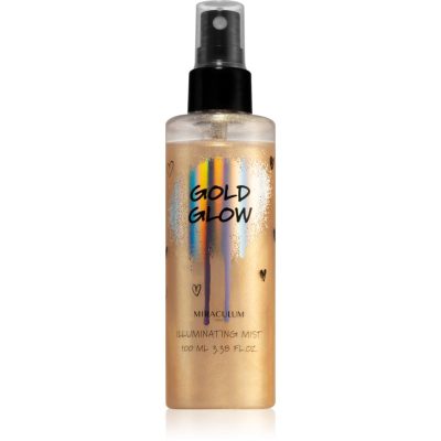 Miraculum Girls Collection Gold Glow rozjasňující mlha na obličej a tělo se třpytkami 100 ml - parfo.cz