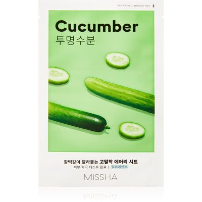 Missha Airy Fit Cucumber plátýnková maska s hydratačním a revitalizačním účinkem pro suchou pleť 19 g - parfo.cz