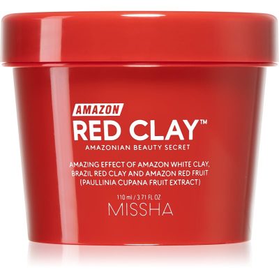 Missha Amazon Red Clay™ čisticí maska pro redukci kožního mazu a minimalizaci pórů s jílem 110 ml - parfo.cz