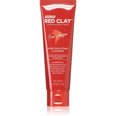 Missha Amazon Red Clay™ hloubkově čisticí pěna s jílem 120 ml - parfo.cz
