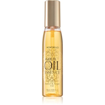 Montibello Gold Oil Amber & Argan Oil regenerační a ochranný olej pro poškozené vlasy a roztřepené konečky s arganovým olejem 130 ml - parfo.cz