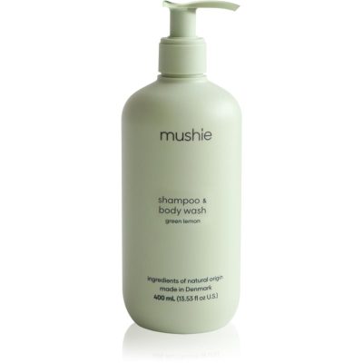 Mushie Organic Baby sprchový gel a šampon 2 v 1 pro děti Green Lemon 400 ml - parfo.cz