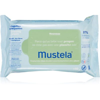 Mustela Bébé Cleansing Wipes vlhčené čisticí ubrousky pro děti 60 ks - parfo.cz