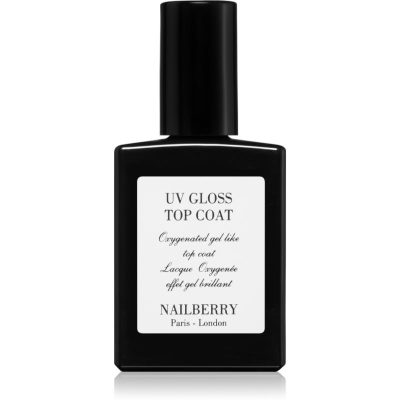 NAILBERRY UV Gloss Top Coat lak na nehty s gelovým efektem bez použití UV/LED lampy 14 ml - parfo.cz