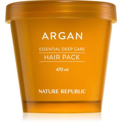 NATURE REPUBLIC Argan Essential Deep Care Hair Pack hydratační a vyživující maska pro poškozené vlasy 470 ml - parfo.cz