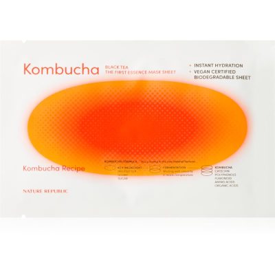 NATURE REPUBLIC Kombucha Black Tea The First Essence Mask Sheet rozjasňující hydratační maska pro citlivou a suchou pleť 25 ml - parfo.cz