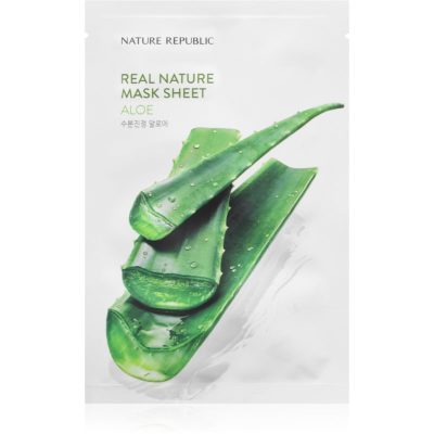NATURE REPUBLIC Real Nature Aloe Mask Sheet hydratační plátýnková maska se zklidňujícím účinkem 23 ml - parfo.cz