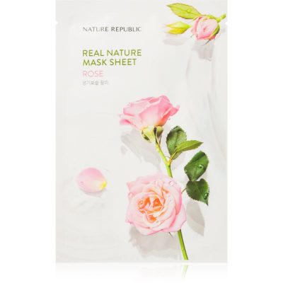NATURE REPUBLIC Real Nature Rose Mask Sheet revitalizační plátýnková maska 23 ml - parfo.cz
