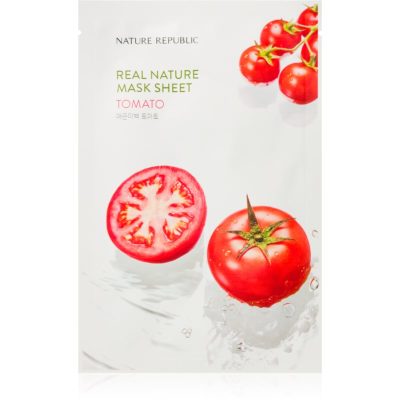 NATURE REPUBLIC Real Nature Tomato Mask Sheet plátýnková maska s osvěžujícím účinkem 23 ml - parfo.cz