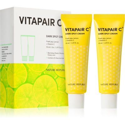 NATURE REPUBLIC Vitapair C Dark Spot Cream rozjasňující gel krém pro pleť s hyperpigmentací 2x50 ml - parfo.cz