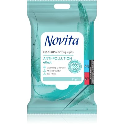 NOVITA Anti-Pollution odličovací ubrousky pro citlivou pleť 15 ks - parfo.cz