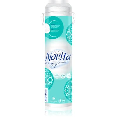 NOVITA Delicate bavlněné tamponky pro odlíčení a čištění pleti 100 ks - parfo.cz