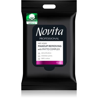 NOVITA Professional vlhčené odličovací ubrousky pro citlivou pleť 15 ks - parfo.cz
