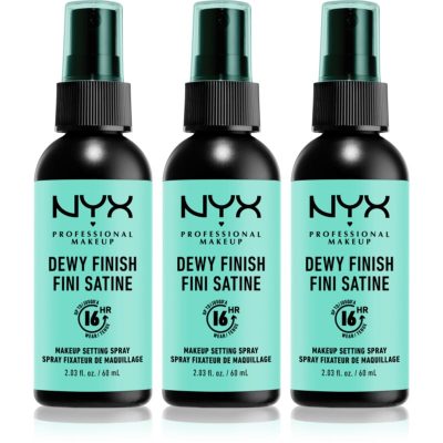 NYX Professional Makeup Makeup Setting Spray Dewy fixační sprej 3x60 ml - parfo.cz