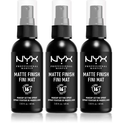 NYX Professional Makeup Makeup Setting Spray Matte fixační sprej 3x60 ml - parfo.cz