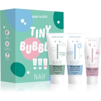 Naif Baby & Kids Mini Shower Routine Set dárková sada pro děti od narození - parfo.cz