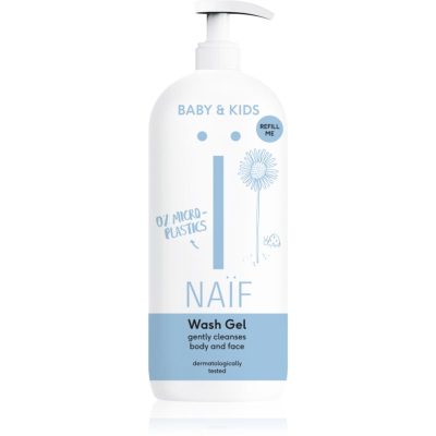 Naif Baby & Kids Wash Gel čisticí a mycí gel pro děti a miminka na tělo a obličej Refill Me 500 ml - parfo.cz