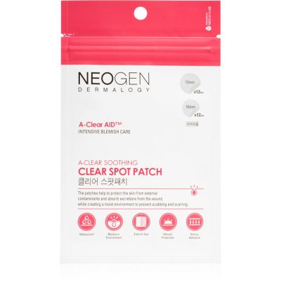 Neogen Dermalogy A-Clear Soothing Spot Patch čisticí náplast na aknózní pleť 24 ks - parfo.cz