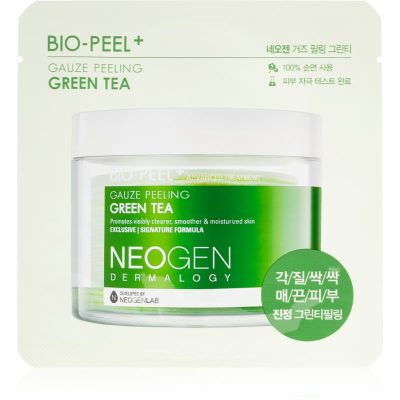 Neogen Dermalogy Bio-Peel+ Gauze Peeling Green Tea peelingové pleťové tamponky pro rozjasnění a hydrataci 1 ks - parfo.cz