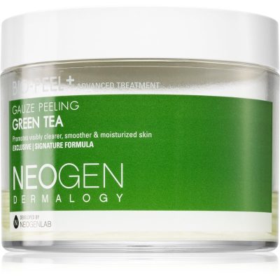Neogen Dermalogy Bio-Peel+ Gauze Peeling Green Tea peelingové pleťové tamponky pro rozjasnění a hydrataci 30 ks - parfo.cz