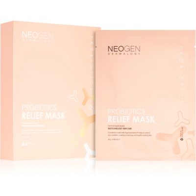 Neogen Dermalogy Probiotics Relief Mask zklidňující plátýnková maska s probiotiky 5 ks - parfo.cz