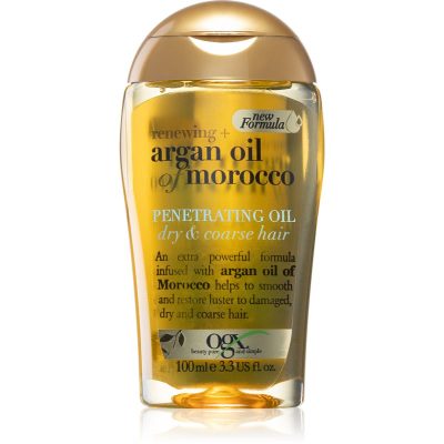 OGX Argan Oil Of Morocco vyživující olej pro suché a nepoddajné vlasy 100 ml - parfo.cz