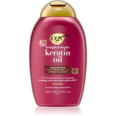 OGX Keratin Oil posilující šampon s keratinem a arganovým olejem 385 ml - parfo.cz