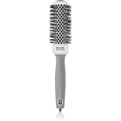 Olivia Garden Expert Shine Wavy Bristles White&Grey kartáč na vlasy průměr 35 mm 1 ks - parfo.cz