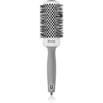 Olivia Garden Expert Shine Wavy Bristles White&Grey kartáč na vlasy průměr 45 mm 1 ks - parfo.cz