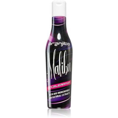 Oranjito Malibu Accelerator opalovací mléko do solária s biosložkami a urychlovačem opálení unisex s vůní White Tea 200 ml - parfo.cz