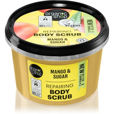 Organic Shop Mango & Sugar tělový peeling pro hedvábnou pokožku 250 ml - parfo.cz