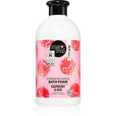 Organic Shop Organic Raspberry & Acai vitaminová pěna do koupele 500 ml - parfo.cz