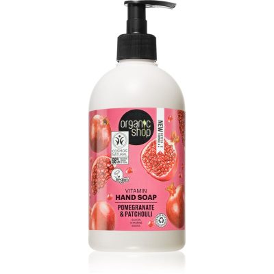 Organic Shop Pomegranate & Patchouli pečující tekuté mýdlo na ruce s pumpičkou 500 ml - parfo.cz